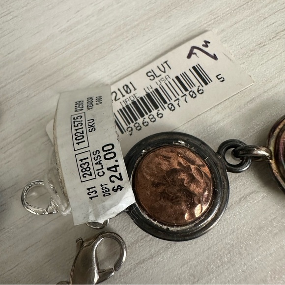 Vintage NEW Reversible Silver & Copper Liz Claiborne Heavy Necklace Bracelet Set - Picture 5 of 10